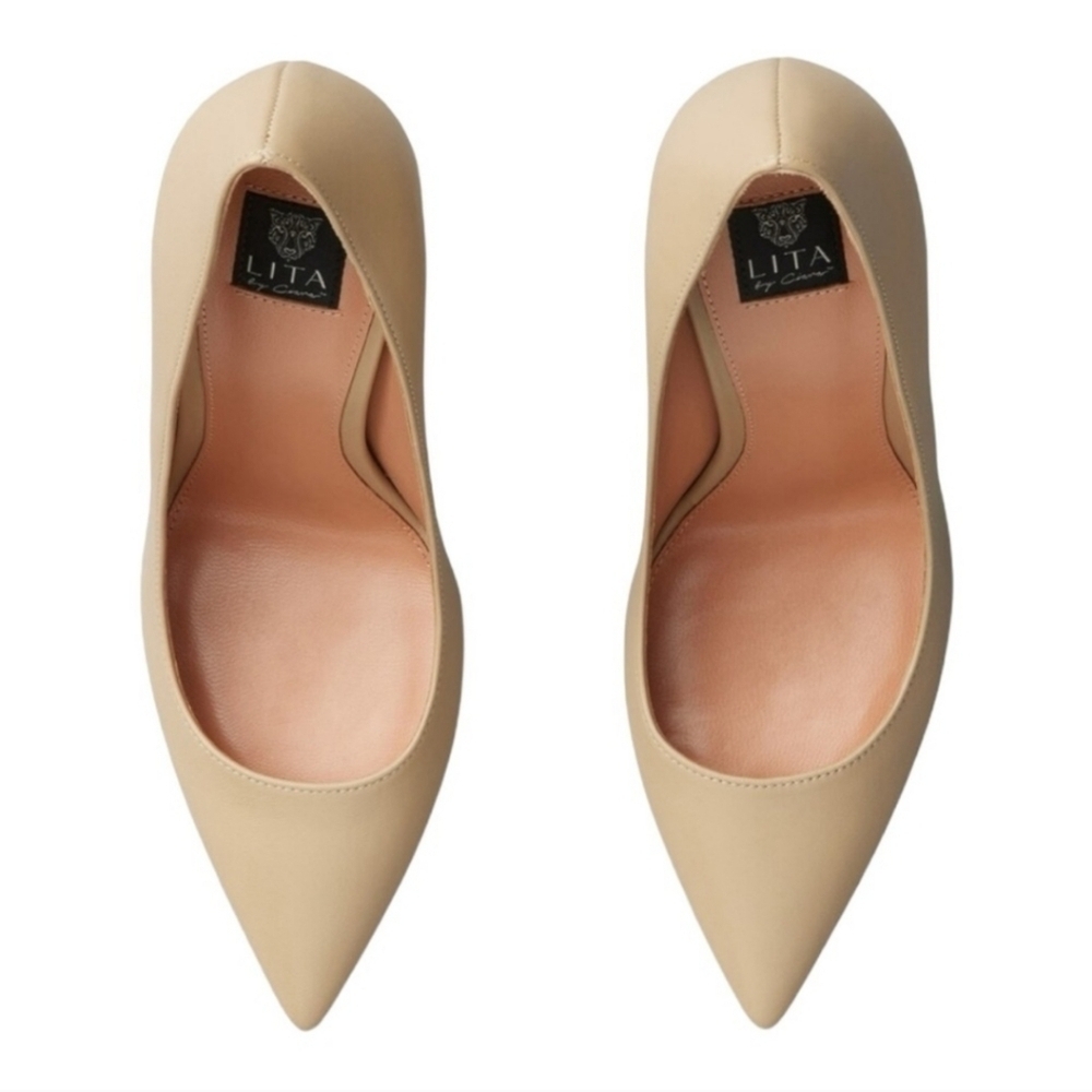 LITA by Ciara  Solid Point Toe Pump in Sand NWT EU 40 US 9.5 - Picture 2 of 11